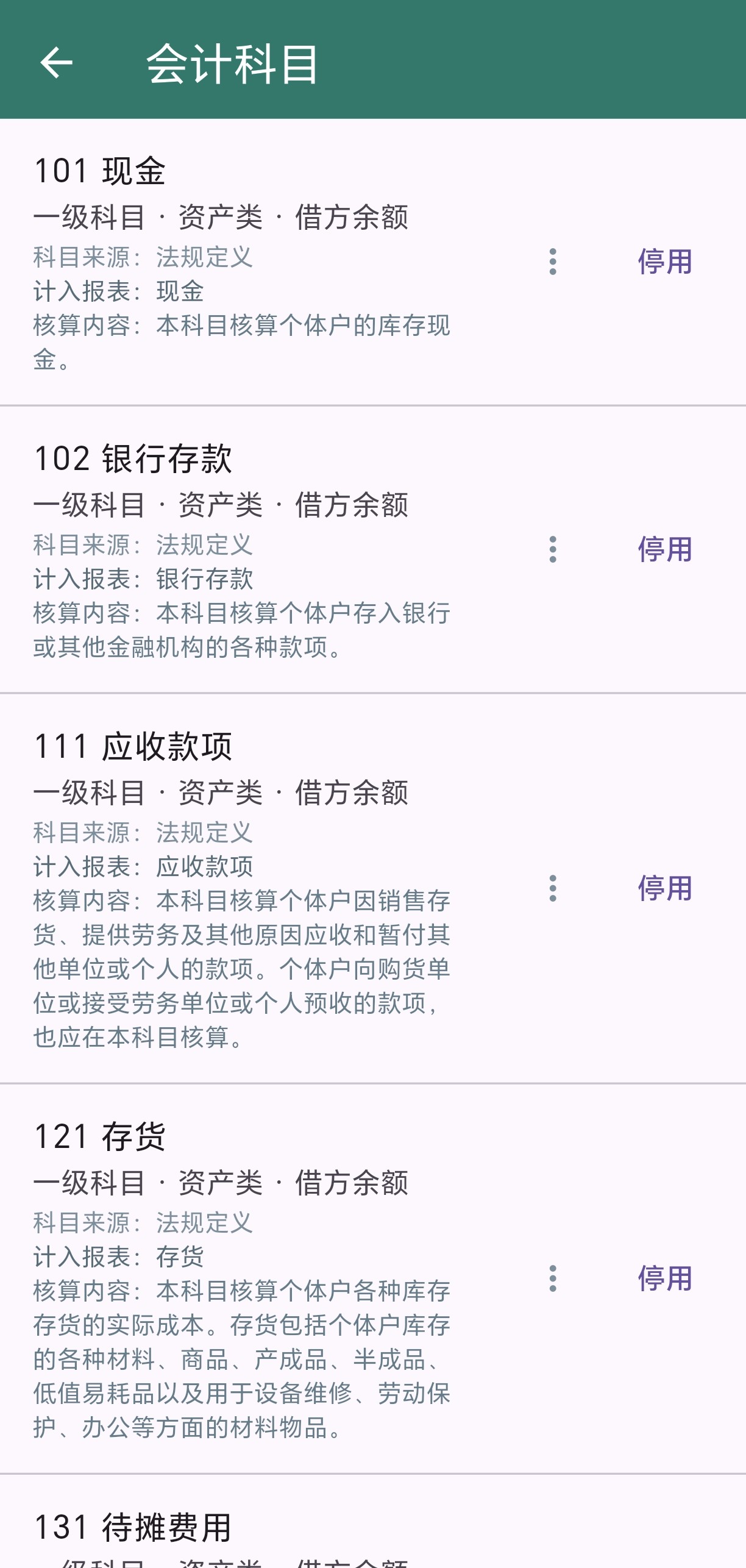 会计科目