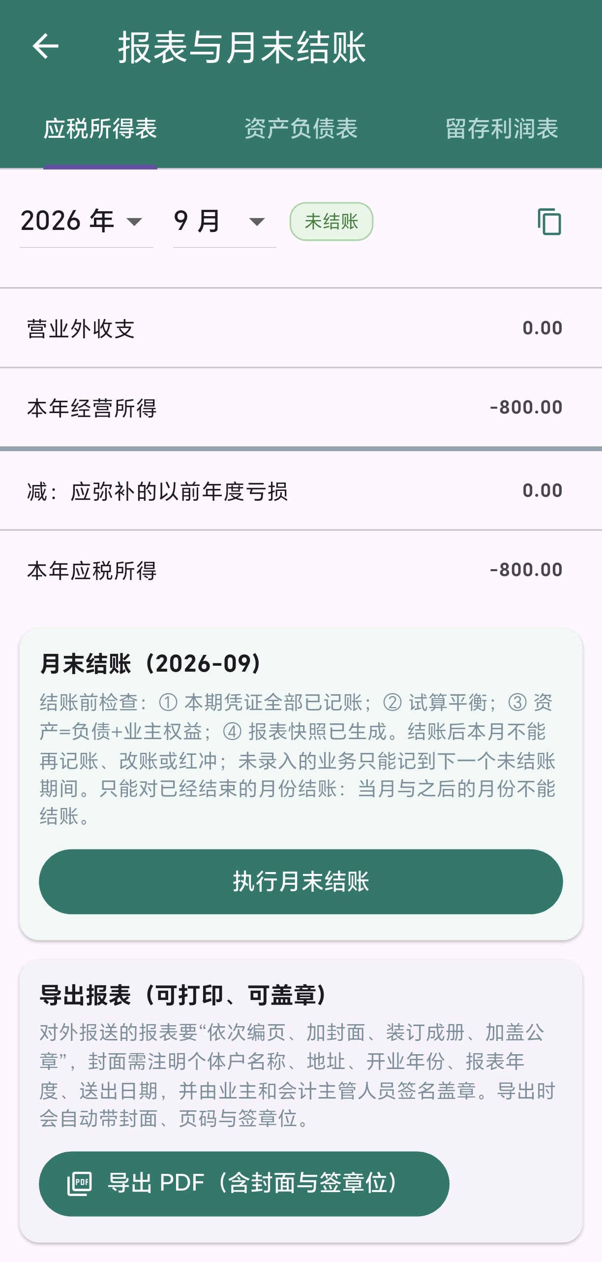 应税所得表